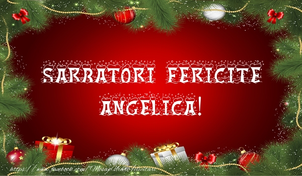 Felicitari de Craciun - Globuri | Sarbatori fericite Angelica!