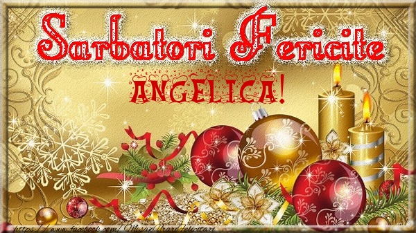 Felicitari de Craciun - Globuri | Sarbatori fericite Angelica!