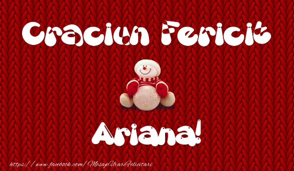 Felicitari de Craciun - ⛄ Om De Zapada | Craciun Fericit Ariana!