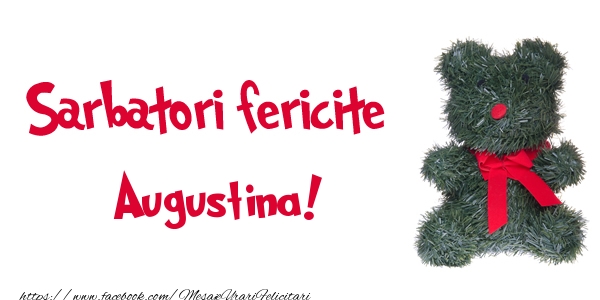 Felicitari de Craciun - Ursuleti | Sarbatori fericite Augustina!