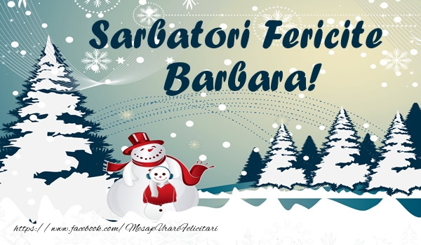 Felicitari de Craciun - ⛄ Brazi & Om De Zapada & Peisaje De Iarna | Sarbatori fericite Barbara!