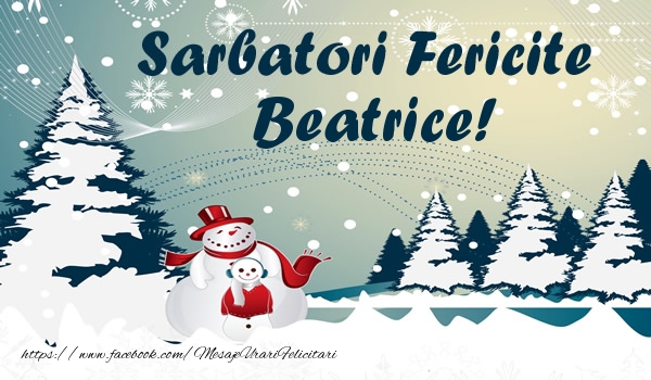 Felicitari de Craciun - ⛄ Brazi & Om De Zapada & Peisaje De Iarna | Sarbatori fericite Beatrice!