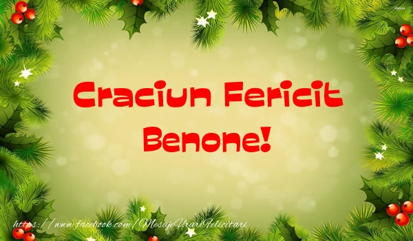 Felicitari de Craciun - Craciun Fericit Benone!