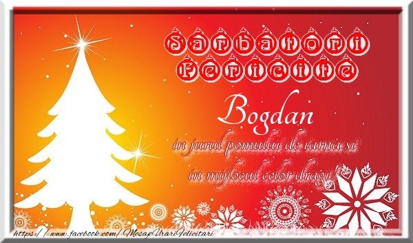Felicitari de Craciun - Sarbatori fericite  in jurul pomului de iarna si in mijlocul celor dragi! Bogdan