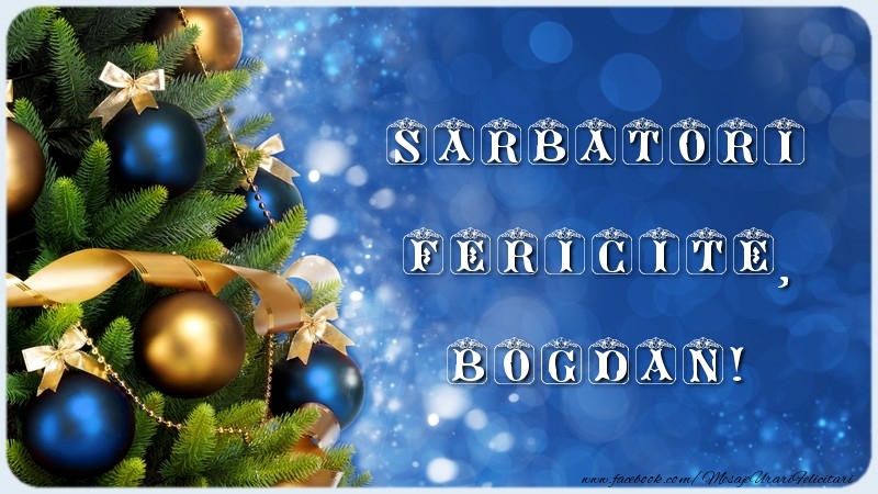Felicitari de Craciun - Sarbatori Fericite, Bogdan