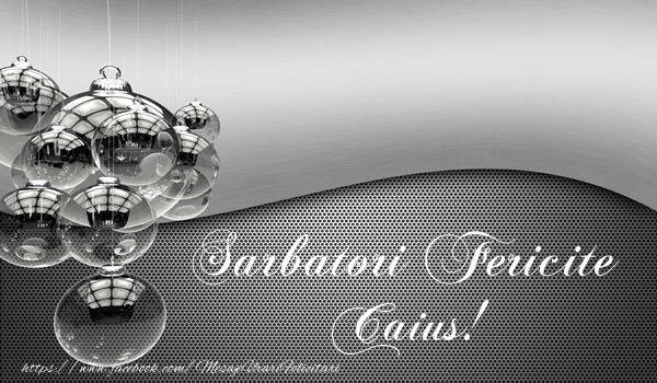 Felicitari de Craciun - Globuri | Sarbatori fericite Caius!