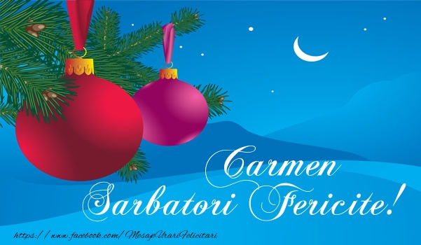 Felicitari de Craciun - Globuri | Carmen Sarbatori fericite!
