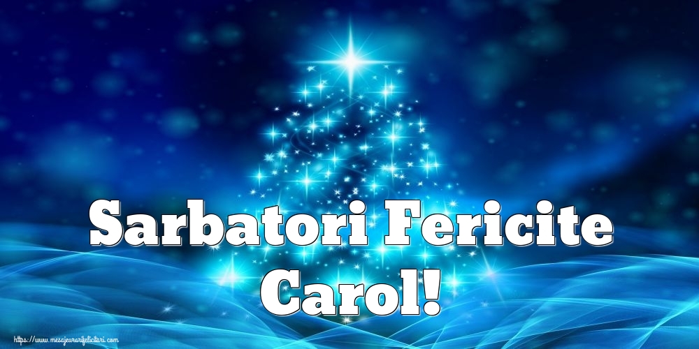 Felicitari de Craciun - Sarbatori Fericite Carol!