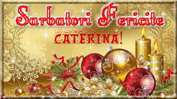 Felicitari de Craciun - Globuri | Sarbatori fericite Caterina!