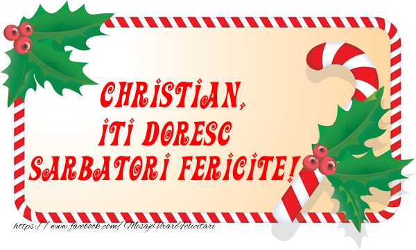 Felicitari de Craciun - Globuri | Christian Iti Doresc Sarbatori Fericite!