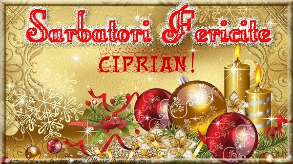 Felicitari de Craciun - Globuri | Sarbatori fericite Ciprian!