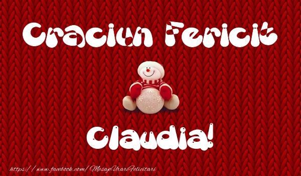 Felicitari de Craciun - ⛄ Om De Zapada | Craciun Fericit Claudia!