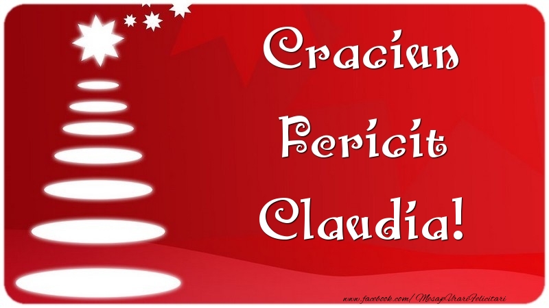 Felicitari de Craciun - Craciun Fericit Claudia