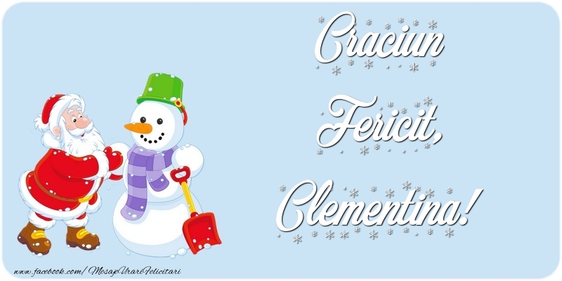Felicitari de Craciun - Craciun Fericit, Clementina