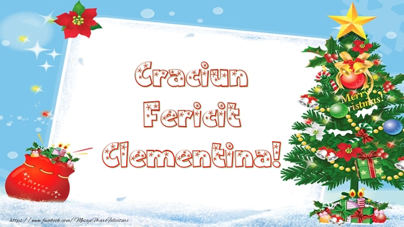 Felicitari de Craciun - Brazi | Craciun Fericit Clementina!