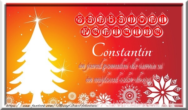 Felicitari de Craciun - Sarbatori fericite  in jurul pomului de iarna si in mijlocul celor dragi! Constantin