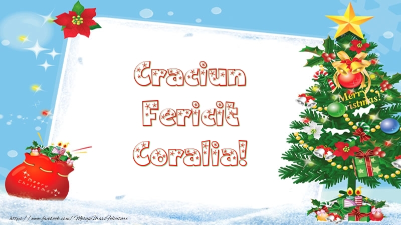 Felicitari de Craciun - Craciun Fericit Coralia!