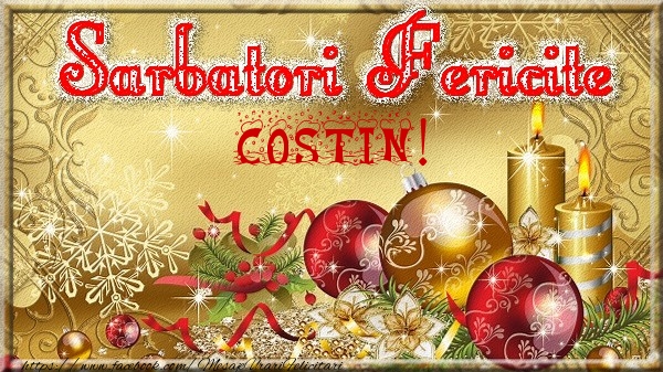 Felicitari de Craciun - Globuri | Sarbatori fericite Costin!