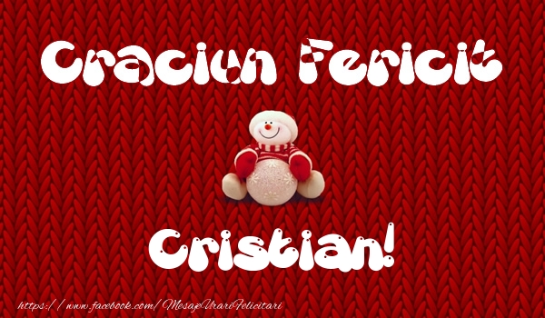 Felicitari de Craciun - ⛄ Om De Zapada | Craciun Fericit Cristian!