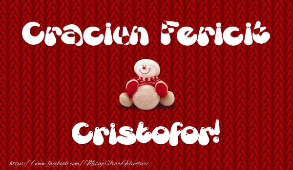 Felicitari de Craciun - ⛄ Om De Zapada | Craciun Fericit Cristofor!