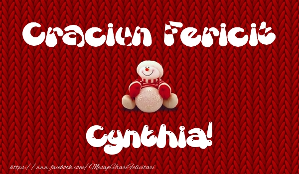 Felicitari de Craciun - ⛄ Om De Zapada | Craciun Fericit Cynthia!
