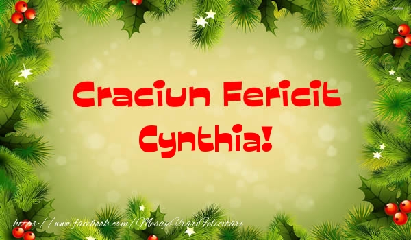Felicitari de Craciun - Brazi | Craciun Fericit Cynthia!