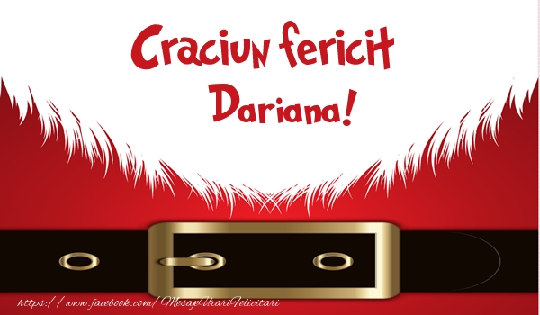 Felicitari de Craciun - Craciun Fericit Dariana!
