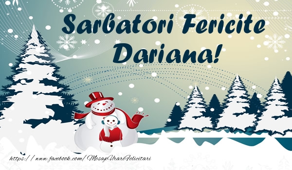 Felicitari de Craciun - ⛄ Brazi & Om De Zapada & Peisaje De Iarna | Sarbatori fericite Dariana!
