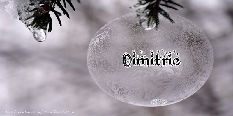 Felicitari de Craciun - Numele Dimitrie pe glob
