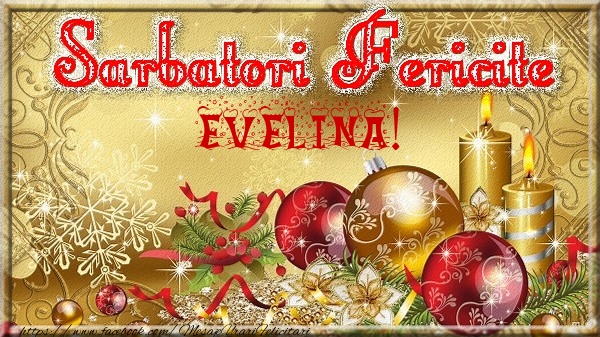Felicitari de Craciun - Globuri | Sarbatori fericite Evelina!