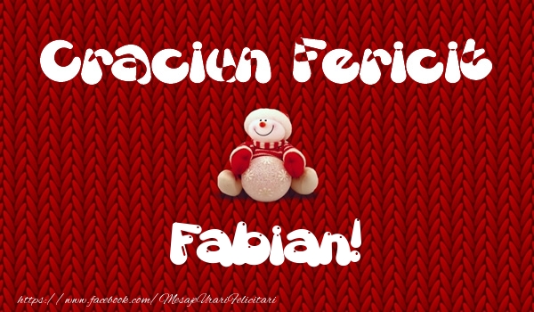 Felicitari de Craciun - ⛄ Om De Zapada | Craciun Fericit Fabian!