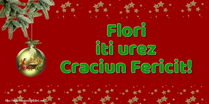 Felicitari de Craciun - Flori iti urez Craciun Fericit!