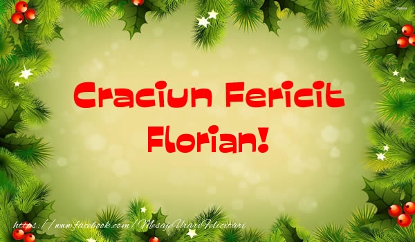 Felicitari de Craciun - Craciun Fericit Florian!