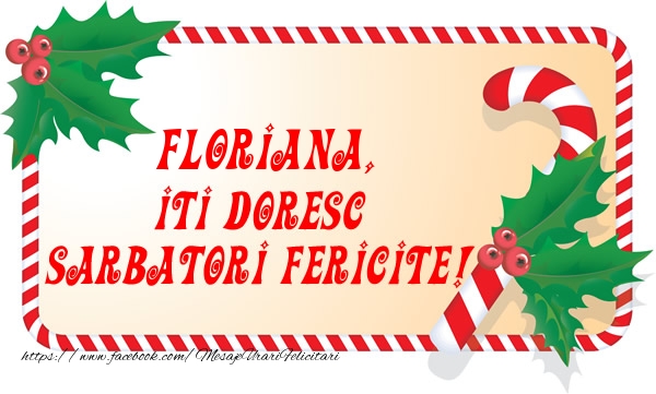 Felicitari de Craciun - Floriana Iti Doresc Sarbatori Fericite!