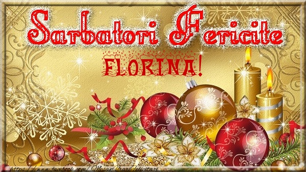 Felicitari de Craciun - Globuri | Sarbatori fericite Florina!