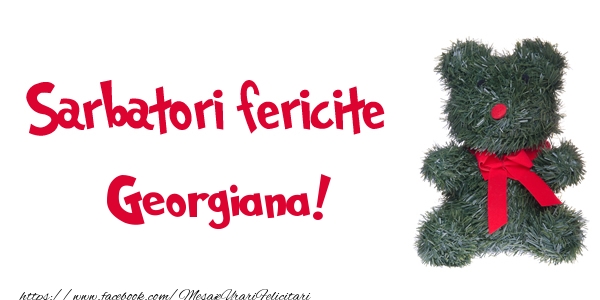 Felicitari de Craciun - Ursuleti | Sarbatori fericite Georgiana!