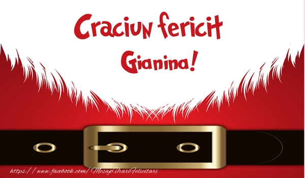 Felicitari de Craciun - Craciun Fericit Gianina!