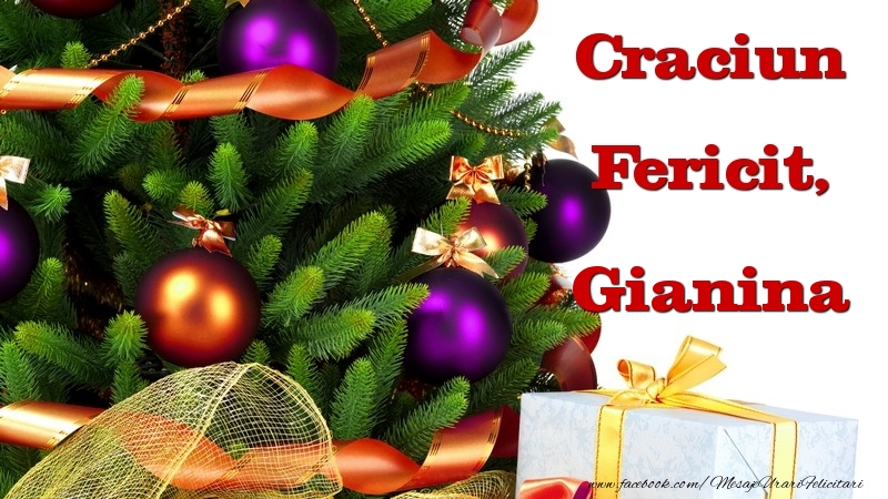 Felicitari de Craciun - Brazi & Globuri | Craciun Fericit, Gianina