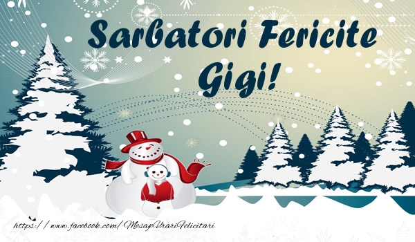 Felicitari de Craciun - ⛄ Brazi & Om De Zapada & Peisaje De Iarna | Sarbatori fericite Gigi!