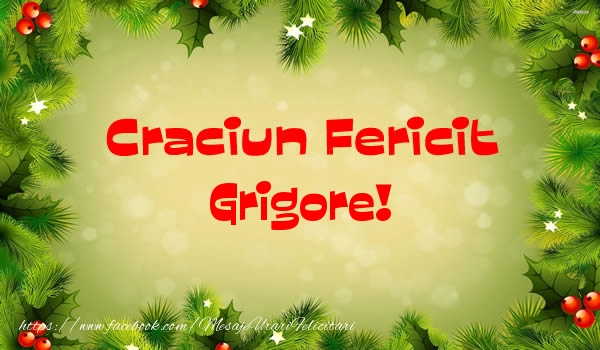 Felicitari de Craciun - Craciun Fericit Grigore!