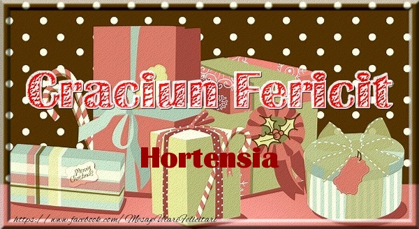 Felicitari de Craciun - Craciun Fericit Hortensia