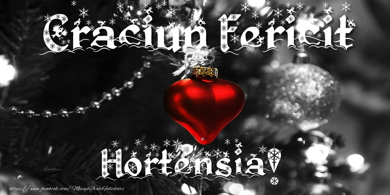 Felicitari de Craciun - Craciun Fericit Hortensia!