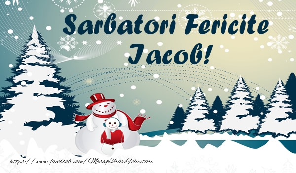Felicitari de Craciun - ⛄ Brazi & Om De Zapada & Peisaje De Iarna | Sarbatori fericite Iacob!