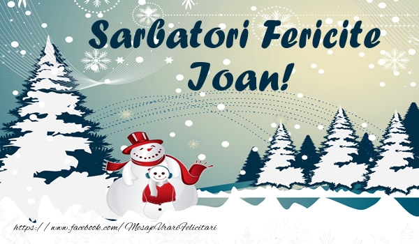 Felicitari de Craciun - ⛄ Brazi & Om De Zapada & Peisaje De Iarna | Sarbatori fericite Ioan!