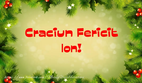 Felicitari de Craciun - Brazi | Craciun Fericit Ion!