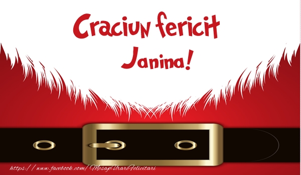 Felicitari de Craciun - Craciun Fericit Janina!