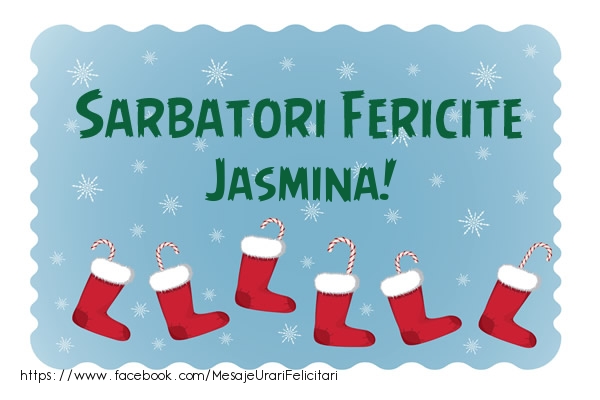 Felicitari de Craciun - Cizmulițe | Sarbatori fericite Jasmina!
