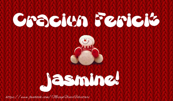 Felicitari de Craciun - ⛄ Om De Zapada | Craciun Fericit Jasmine!