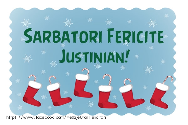 Felicitari de Craciun - Cizmulițe | Sarbatori fericite Justinian!