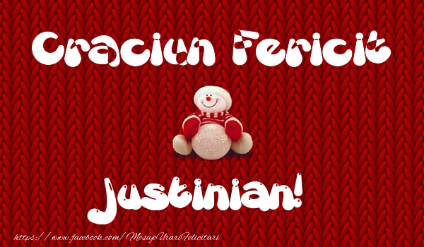 Felicitari de Craciun - ⛄ Om De Zapada | Craciun Fericit Justinian!